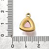 Natural Rose Quartz Triangle Charms STAS-D310-02G-02-3