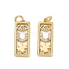 Brass Micro Pave Turquoise Cubic Zirconia Pendants CU-CBAF0F8-10G-1