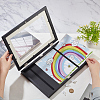 Wooden Oil Painting Storage Box Kids Flip Cover Photo Frame FIND-WH0136-75-3