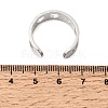 304 Stainless Steel Cuff Open Rings for Women SA-CBA82C8-20P-5