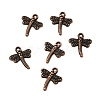 Tibetan Style Dragonfly Alloy Pendants TIBEP-A718-R-NR-3