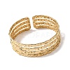 Hammered 304 Stainless Steel Cuff Bangles LS-BJEW-H635-03G-2