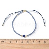 Adjustable Natural Lapis Lazuli Braided Bead Bracelets BJEW-F391-A10-9
