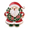 Christmas Theme Alloy Enamel Brooches JEWB-S022-03G-1