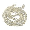 Frosted Transparent Glass Bead Strands GLAA-P065-10mm-01-5