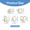 5Pcs 5 Styles Brass Screw Carabiner Lock Charms KK-FW0001-12-4