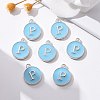 Platinum Plated Alloy Enamel Charms ENAM-S118-04P-P-5