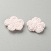 Peach Blossom Handmade Crochet Cotton Ornament Accessories AJEW-WH0326-53F-2