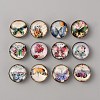 Platinum Plated Brass Jewelry Snap Buttons BUTT-WH0050-B01-1