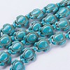 Synthetic Turquoise Beads Strands G-E456-35A-15x18mm-1