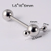 304 Stainless Steel Tongue Rings WG96350-07-1