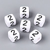 Opaque Acrylic European Large Hole Beads SACR-N020-01B-03-1