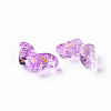 Transparent Spray Painted Glass Beads GLAA-S190-018K-01-3