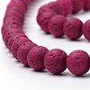 Synthetic Lava Rock Beads Strands G-S247-8mm-M-1-4