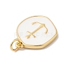 Rack Plating Brass Enamel Pendants KK-R144-01G-04-3
