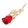 Valentine's Day Rose Flower Zinc Alloy Enamel Brooches JEWB-I031-05A-2