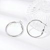 Tarnish Resistant 201 Stainless Steel Hoop Earrings EJEW-F188-24P-A-1
