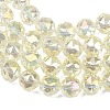 Transparent Electroplate Glass Beads Strands EGLA-N002-34C-B03-4