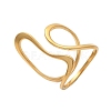 304 Stainless Steel Open Cuff Rings for Women RJEW-Z077-01G-08-4