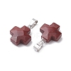 Natural Red Rainbow Jasper Pendants G-K359-02P-09-2