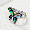 Fashionable Butterfly Shell Adjustable Ring for Women XP9864-1