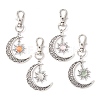 4Pcs Moon & Sun Alloy Pendant Decorations HJEW-JM01596-1