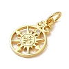 925 Sterling Silver Pave Clear Cubic Zirconia Compass Charms STER-K180-02G-2