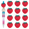 15Pcs Strawberry Food Grade Eco-Friendly Silicone Focal Beads SIL-UN0001-01-1