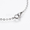 Brass Real Platinum Plated Cable Chains Charms Anklets AJEW-AN00231-04-4