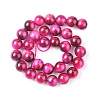 Natural Rose Tiger Eye Beads Strands X-G-G099-6mm-12-3