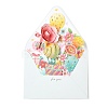 Pop Up 3D Flower Paper Greeting Cards AJEW-L102-01D-2