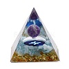 Resin Orgonite Pyramid Home Display Decorations G-PW0004-57H-2