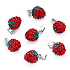 Polymer Clay Rhinestone Pendants RB-S055-39G-A-1