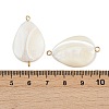 Natural Shell Teardrop Connector Charms X1-STAS-D378-28G-2
