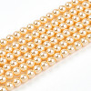 Baking Paint Pearlized Glass Pearl Bead Strands HY-N002-3mm-A09-2