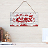 Christmas Theme Natural Wood Hanging Wall Decorations HJEW-WH0015-068-2