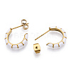 Enamel C-shape Stud Earrings EJEW-N052-05C-4