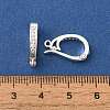 Rack Plating Brass Micro Pave Clear Cubic Zirconia Enhancer Shortener Bails KK-F883-13S-3