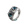 Ancient Blue Eye Owl Ring Couple Jewelry Finger Ring SM0137-2-1