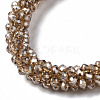 Faceted Transparent Glass Beads Stretch Bracelets BJEW-S144-002B-03-3