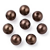 Spray Painted ABS Plastic Imitation Pearl Beads OACR-T015-05C-04-3
