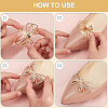 6Pcs 3 Styles Bowknot Alloy Rhinestone Shoe Decorations FIND-CP0002-22B-6