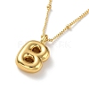 Initial Letter Brass Pendant Necklaces NJEW-A015-21G-B-1