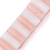 Two Tone Acrylic Column Beaded Stretch Bracelets for Women BJEW-JB10645-01-4