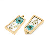 304 Stainless Steel Epoxy Resin Pendants STAS-T072-29-3