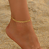 Brass Heart Tassel Anklets for Women HT1275-5