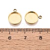 304 Stainless Steel Pendant Cabochon Component STAS-Q113-26B-G-3