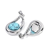 Synthetic Turquoise Teardrop Pendants KK-U043-39P-02-2