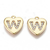 Brass Micro Pave Clear Cubic Zirconia Charms KK-N231-234W-NF-1