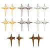 8 Sets 4 Colors Sparkling Star Shape Alloy Adjustable Jean Button Pins DIY-FG0004-87-1